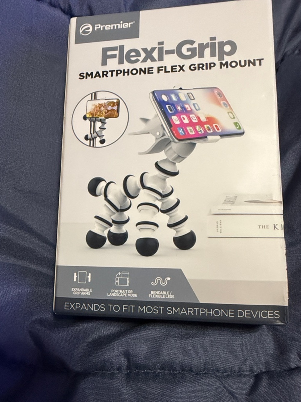Premier Flexi-Grip Smartphone Mount in White and Black